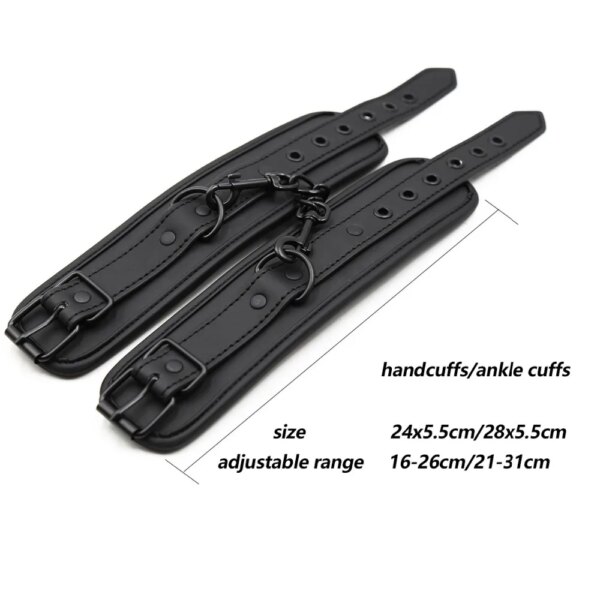 Thierry Adjustable Erotic PU Leather Handcuffs Wrist Ankle Cuffs Bondage Restraints Adult Games BDSM Sex Toys Exotic Accessories - Image 2