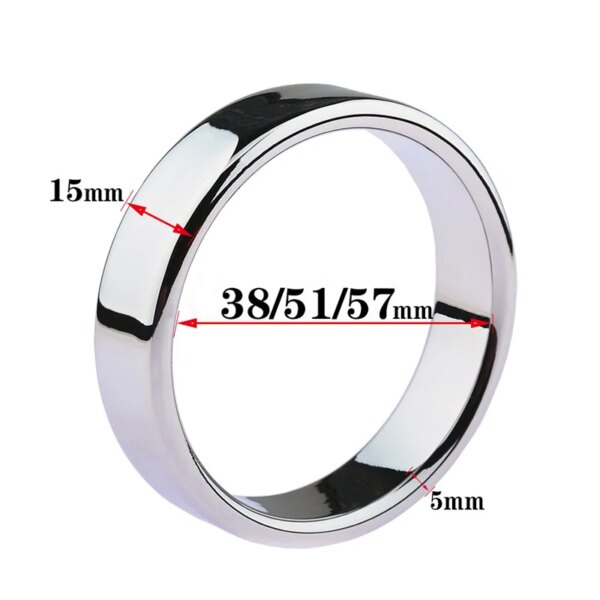 6 sizes Stainless Steel Male Penis Ring Ball Scrotum Stretcher Ejaculation Delay Metal Cock Rings BDSM Sex Toys For Men Cockring - Image 5