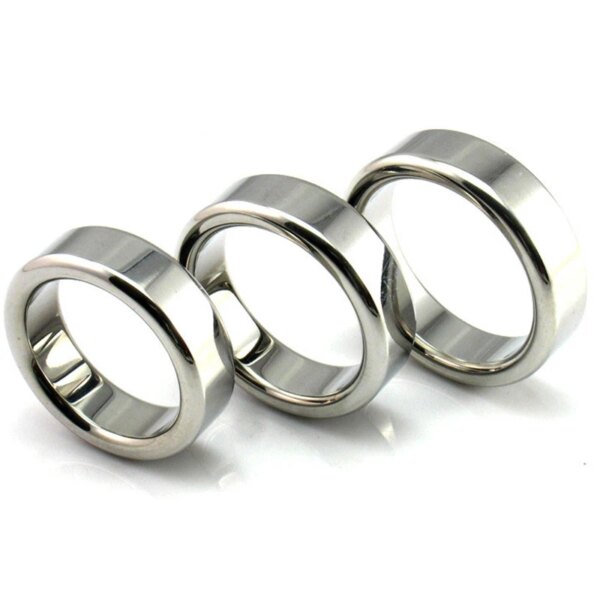 6 sizes Stainless Steel Male Penis Ring Ball Scrotum Stretcher Ejaculation Delay Metal Cock Rings BDSM Sex Toys For Men Cockring - Image 2