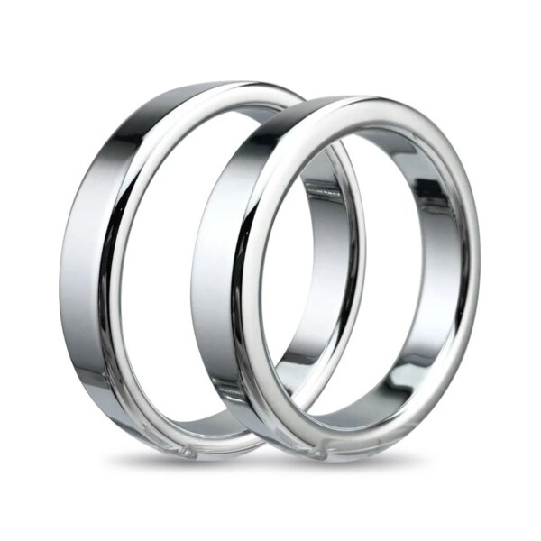 6 sizes Stainless Steel Male Penis Ring Ball Scrotum Stretcher Ejaculation Delay Metal Cock Rings BDSM Sex Toys For Men Cockring - Image 3