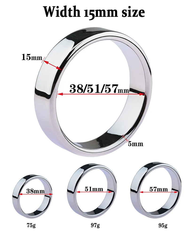 6 sizes Stainless Steel Male Penis Ring Ball Scrotum Stretcher Ejaculation Delay Metal Cock Rings BDSM Sex Toys For Men Cockring