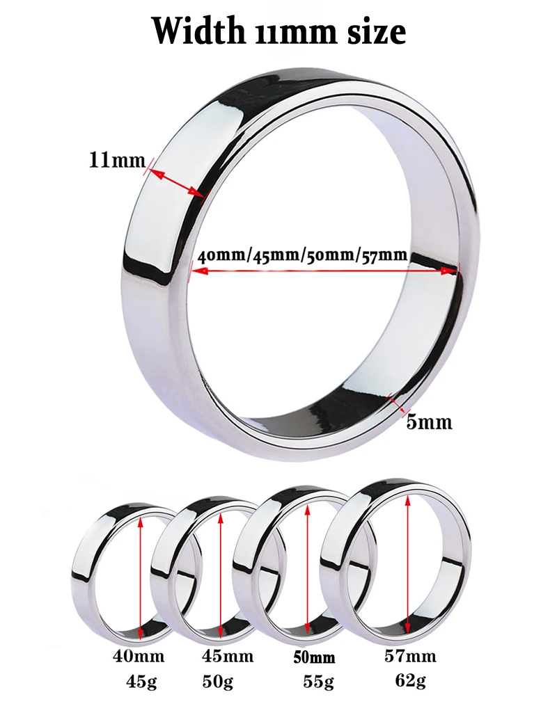 6 sizes Stainless Steel Male Penis Ring Ball Scrotum Stretcher Ejaculation Delay Metal Cock Rings BDSM Sex Toys For Men Cockring