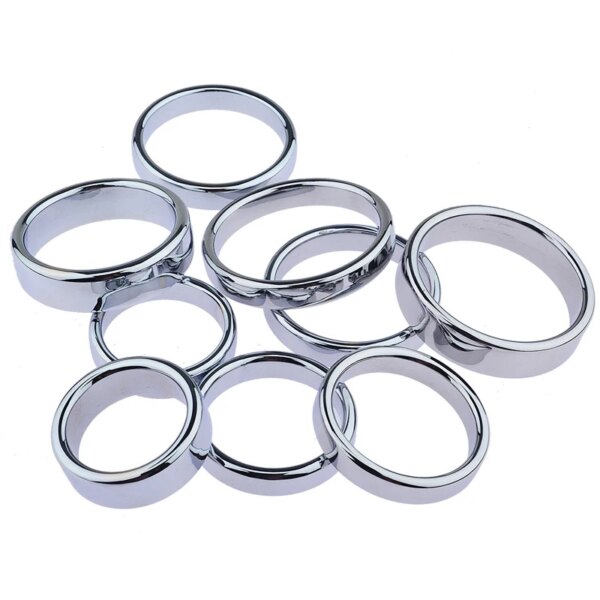6 sizes Stainless Steel Male Penis Ring Ball Scrotum Stretcher Ejaculation Delay Metal Cock Rings BDSM Sex Toys For Men Cockring - Image 6