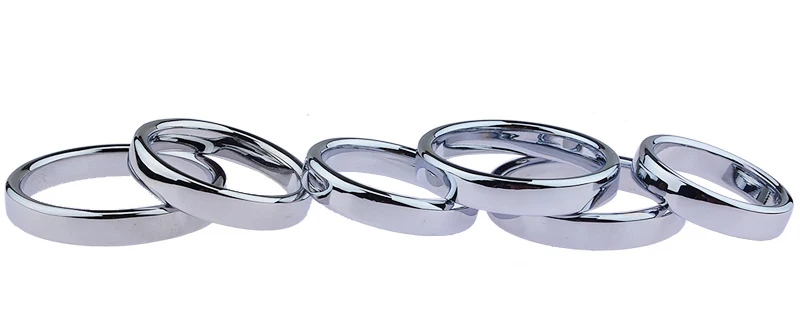 6 sizes Stainless Steel Male Penis Ring Ball Scrotum Stretcher Ejaculation Delay Metal Cock Rings BDSM Sex Toys For Men Cockring