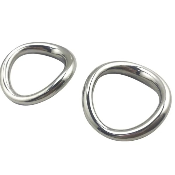 Stainless steel penis bondage lock cock Ring Heavy Duty male metal Ball Scrotum Stretcher Delay ejaculation BDSM Sex Toy men - Image 4