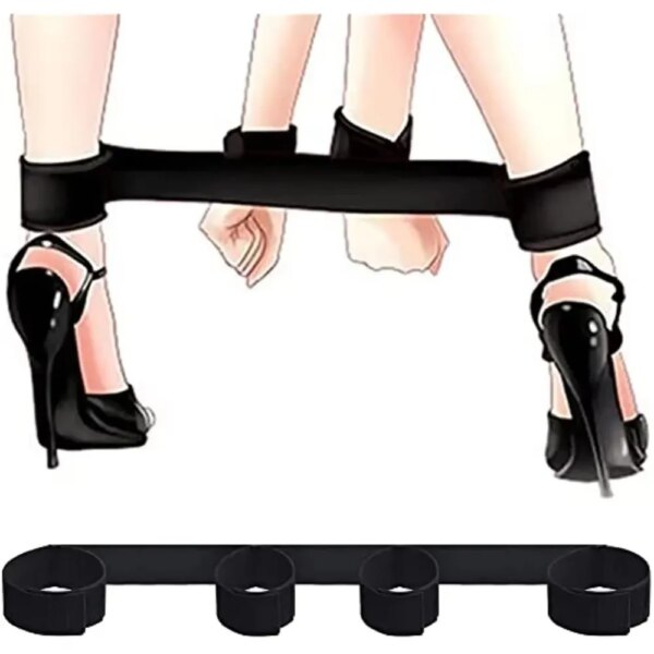 Adult Couples Erotic BDSM Bondage Restraints Slave Wrists & Ankle Cuffs No Vibrator Sex Toys For Women Men Accessories Sex Shop - Image 5
