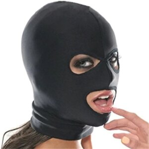 Mask Hood Sexy Toys Open Mouth Eye Bondage Party Mask Cosplay Slave Punish Headgear Adult Game BDSM Bondage Set