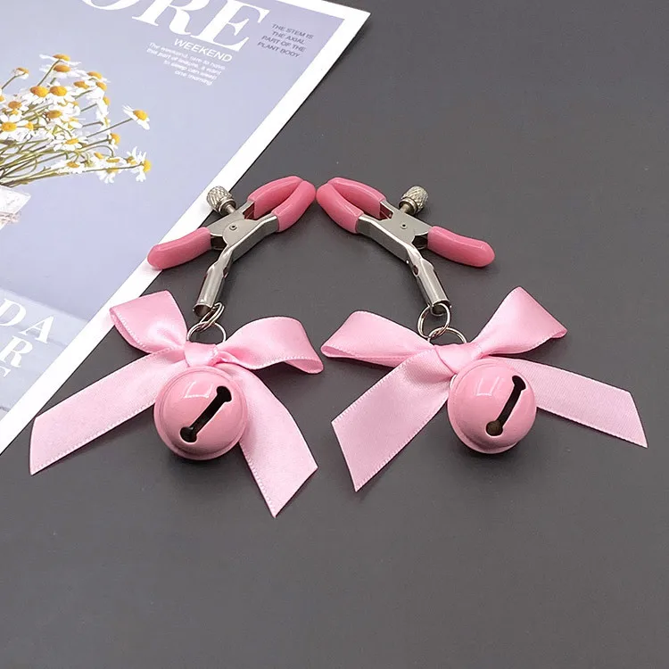 4 Colors Sexy Bow Adjustable Nipple Clamp Breast Bdsm Small Bell Adult Fetish Flirting Teasing Sex Toys For Couples