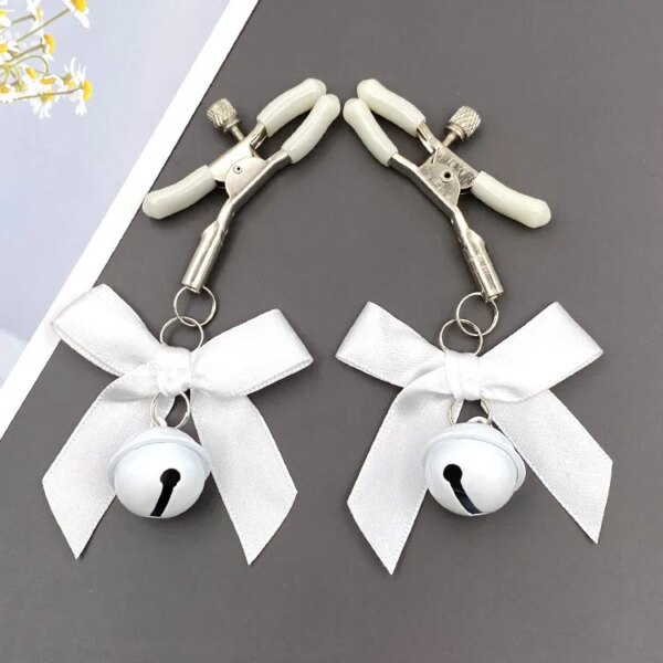 4 Colors Sexy Bow Adjustable Nipple Clamp Breast Bdsm Small Bell Adult Fetish Flirting Teasing Sex Toys For Couples - Image 4