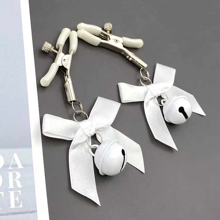4 Colors Sexy Bow Adjustable Nipple Clamp Breast Bdsm Small Bell Adult Fetish Flirting Teasing Sex Toys For Couples