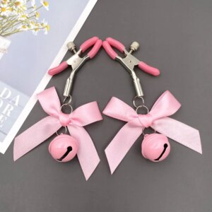4 Colors Sexy Bow Adjustable Nipple Clamp Breast Bdsm Small Bell Adult Fetish Flirting Teasing Sex Toys For Couples