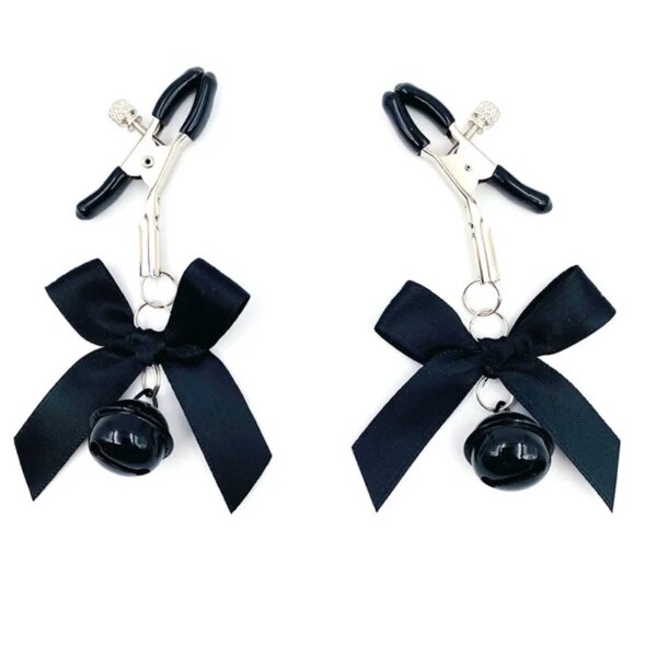4 Colors Sexy Bow Adjustable Nipple Clamp Breast Bdsm Small Bell Adult Fetish Flirting Teasing Sex Toys For Couples - Image 2