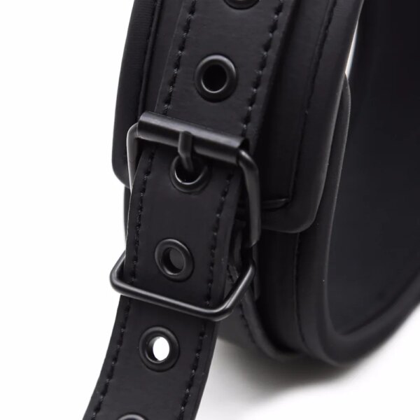 Thierry PU Leather SM Products Wrist Cuffs & Ankle Cuffs & Neck Collar Set, BDSM Bondage Sex Toys, Hancuffs Cosplay Accessories - Image 4