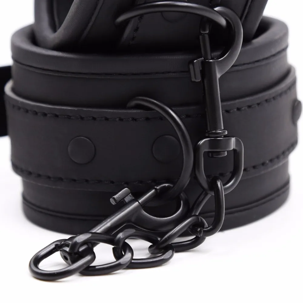 Thierry PU Leather SM Products Wrist Cuffs & Ankle Cuffs & Neck Collar Set, BDSM Bondage Sex Toys, Hancuffs Cosplay Accessories Thierry PU Leather SM Products Wrist Cuffs & Ankle Cuffs & Neck Collar Set, BDSM Bondage Sex Toys, Hancuffs Cosplay Accessories