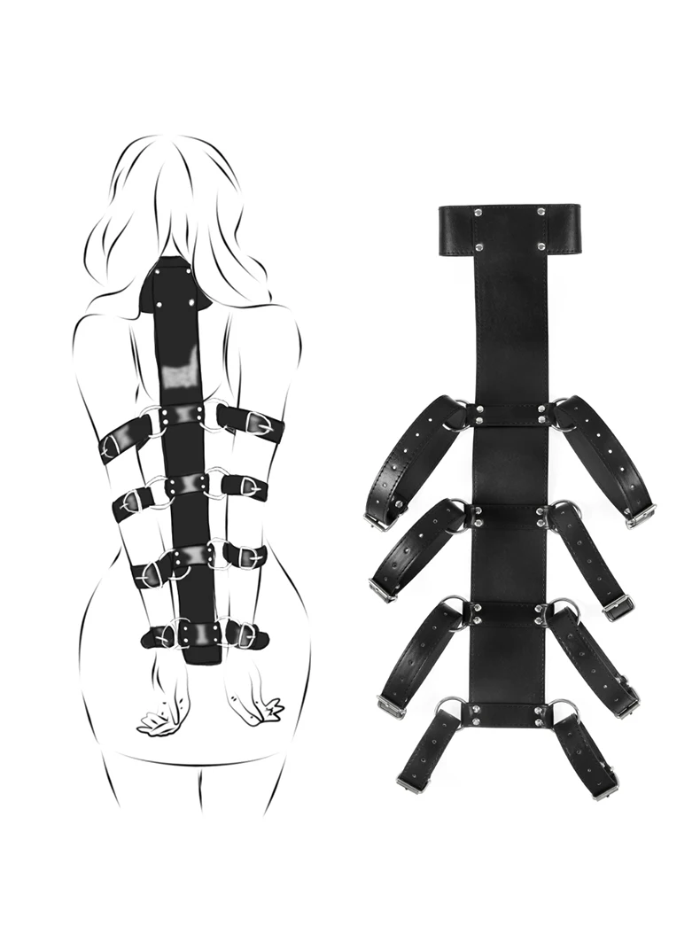 Behind Back BDSM Bondage Restraints Slave Armbinder Fetish Harness Erotic Sex Belt Erotic Products For Adult SM Games Behind Back BDSM Bondage Restraints Slave Armbinder Fetish Harness Erotic Sex Belt Erotic Products For Adult SM Games