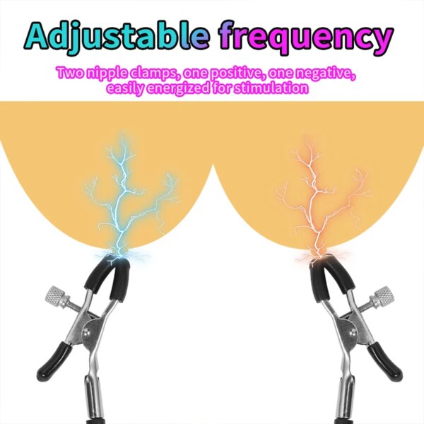Electric Shock Nipple Clamps Breast Massager Stimulator BDSM Toys Bondage Clitoris Labia Clamp Slave Sex Toys Women Adult Games - Image 2