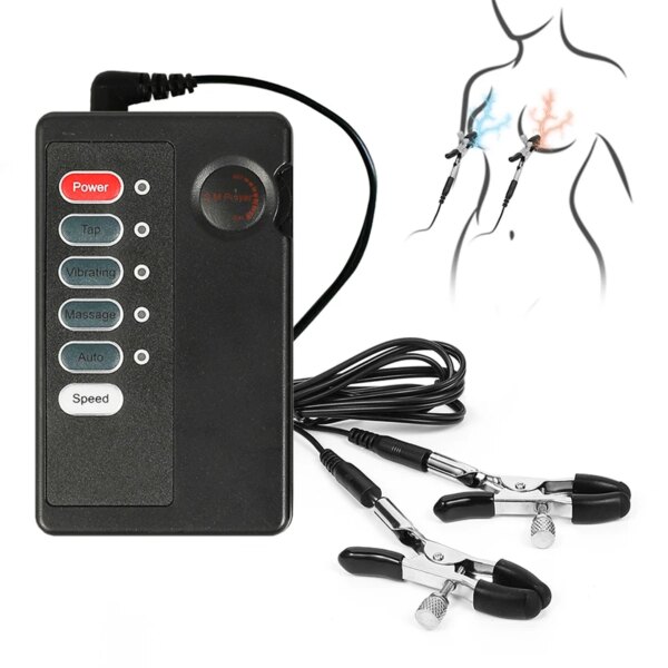 Electric Shock Nipple Clamps Breast Massager Stimulator BDSM Toys Bondage Clitoris Labia Clamp Slave Sex Toys Women Adult Games - Image 6