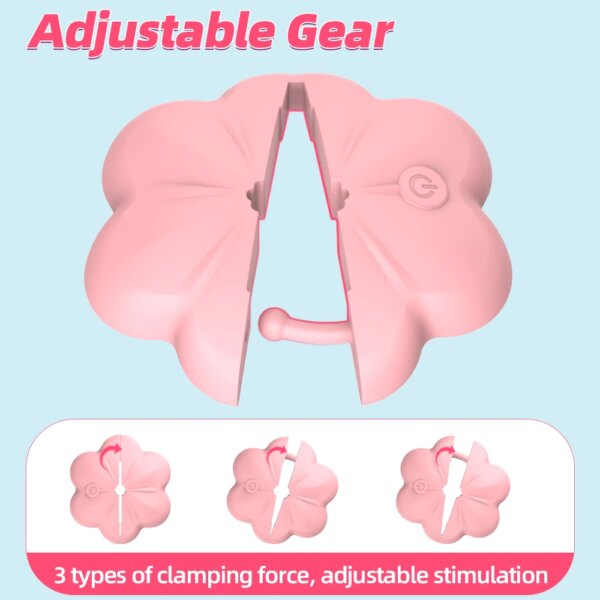 Rose Nipple Clamps Vibrator Female Wearable Adjustable Remote Control Nipples Stimulator BDSM Sex Pleasure Adult Toys for Women - Image 4