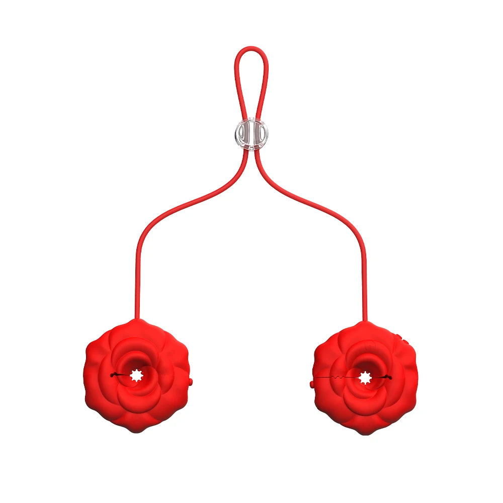 Rose Nipple Clamps Vibrator Female Wearable Adjustable Remote Control Nipples Stimulator BDSM Sex Pleasure Adult Toys for Women
