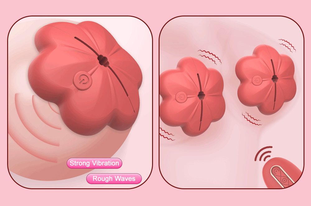 Rose Nipple Clamps Vibrator Female Wearable Adjustable Remote Control Nipples Stimulator BDSM Sex Pleasure Adult Toys for Women