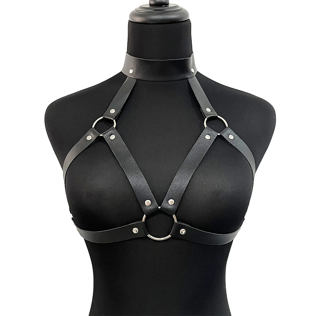 Women Bondage Body Harness Lingerie Goth Crop Tops Leather Bra Cage BDSM Collar Body Harness Belt Chain Slave Breasts Sex Toys Women Bondage Body Harness Lingerie Goth Crop Tops Leather Bra Cage BDSM Collar Body Harness Belt Chain Slave Breasts Sex Toys
