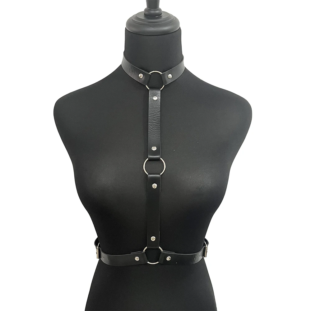 Women Bondage Body Harness Lingerie Goth Crop Tops Leather Bra Cage BDSM Collar Body Harness Belt Chain Slave Breasts Sex Toys Women Bondage Body Harness Lingerie Goth Crop Tops Leather Bra Cage BDSM Collar Body Harness Belt Chain Slave Breasts Sex Toys