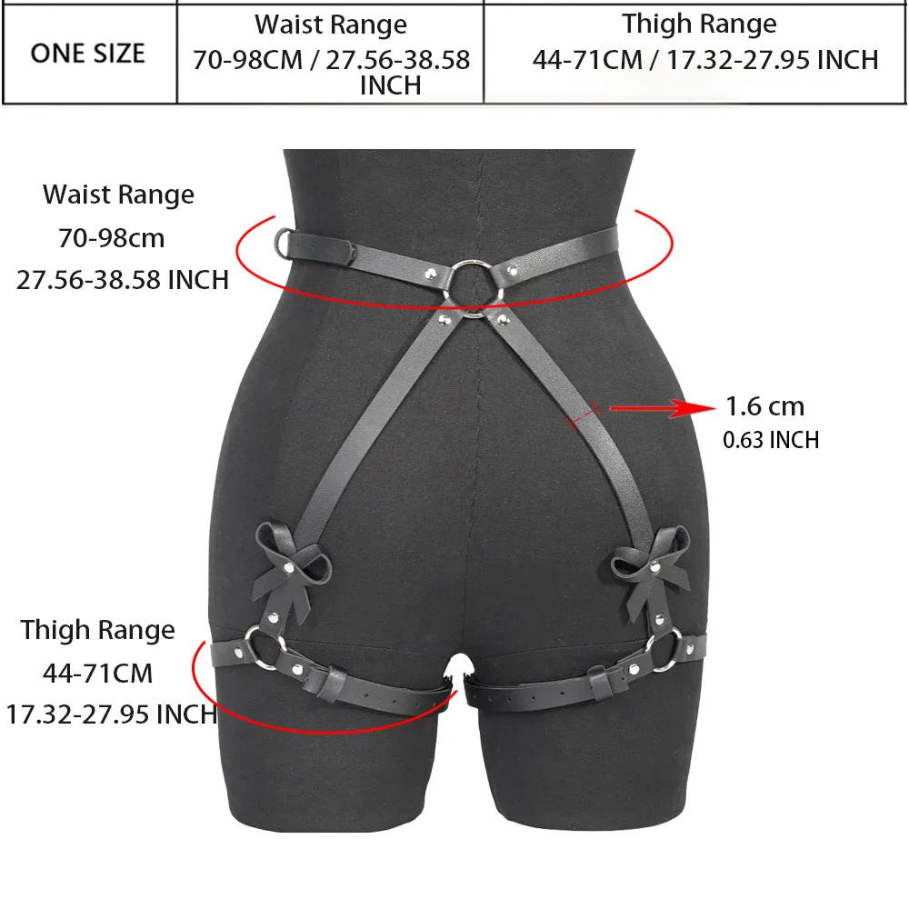 Women Sexy Garter Belt Leather Lingerie Leg Harness Sex Toy Thigh Garter Bdsm Bondage Lingerie Gothic Fetish Clothing