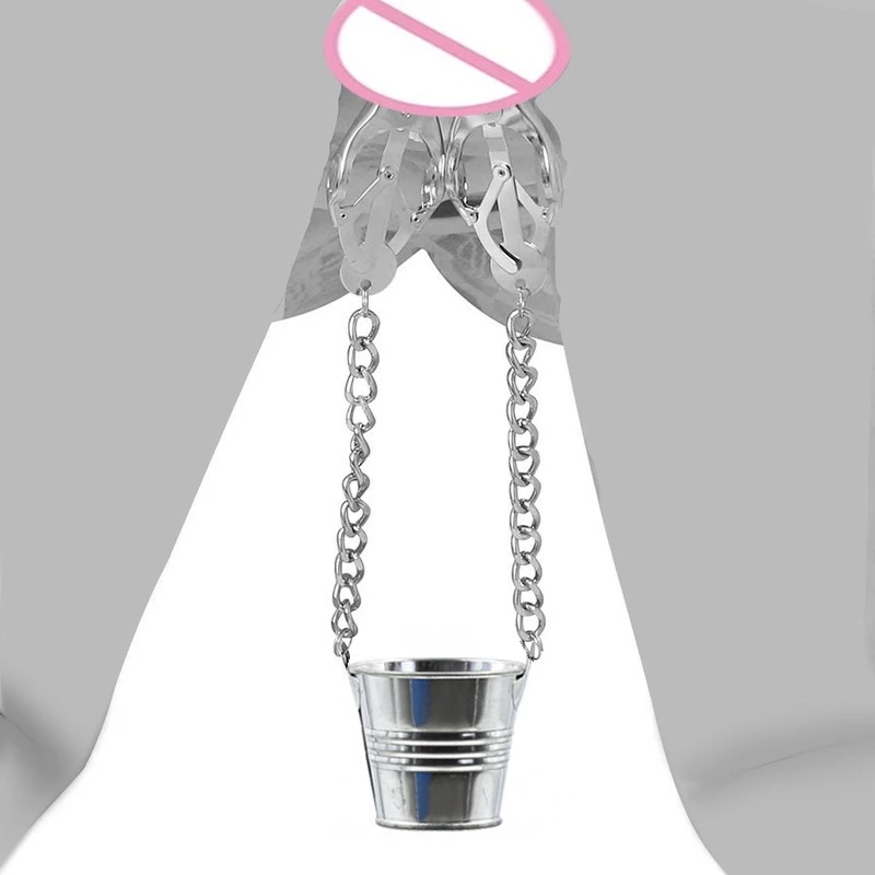 Labia Spreader Strap with Clamp Clip Onto Clitoris Spread Pussy Open Vagina Stimulator BDSM Bondage Nipple Sucker Sex Toys Slave