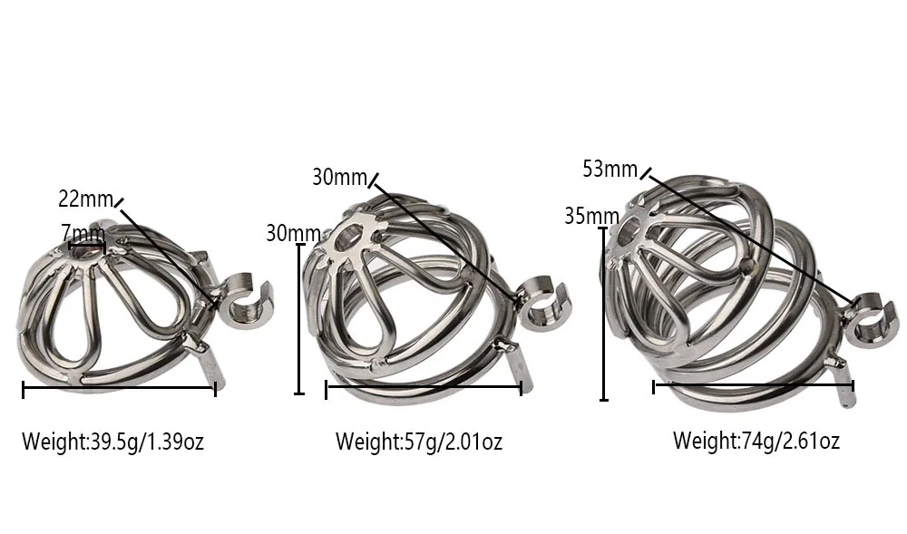 Latest Design Stainless Steel Male Chastity Device Cock Cage with Arc Penis Ring Sex Toys for Men Urethral Lock Adult Game Toy