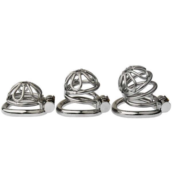 Latest Design Stainless Steel Male Chastity Device Cock Cage with Arc Penis Ring Sex Toys for Men Urethral Lock Adult Game Toy - Image 4
