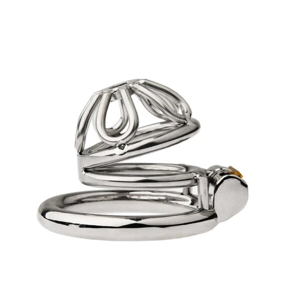 Latest Design Stainless Steel Male Chastity Device Cock Cage with Arc Penis Ring Sex Toys for Men Urethral Lock Adult Game Toy - Image 3