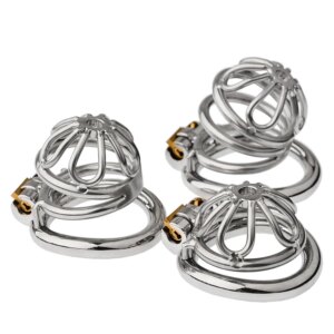 Latest Design Stainless Steel Male Chastity Device Cock Cage with Arc Penis Ring Sex Toys for Men Urethral Lock Adult Game Toy