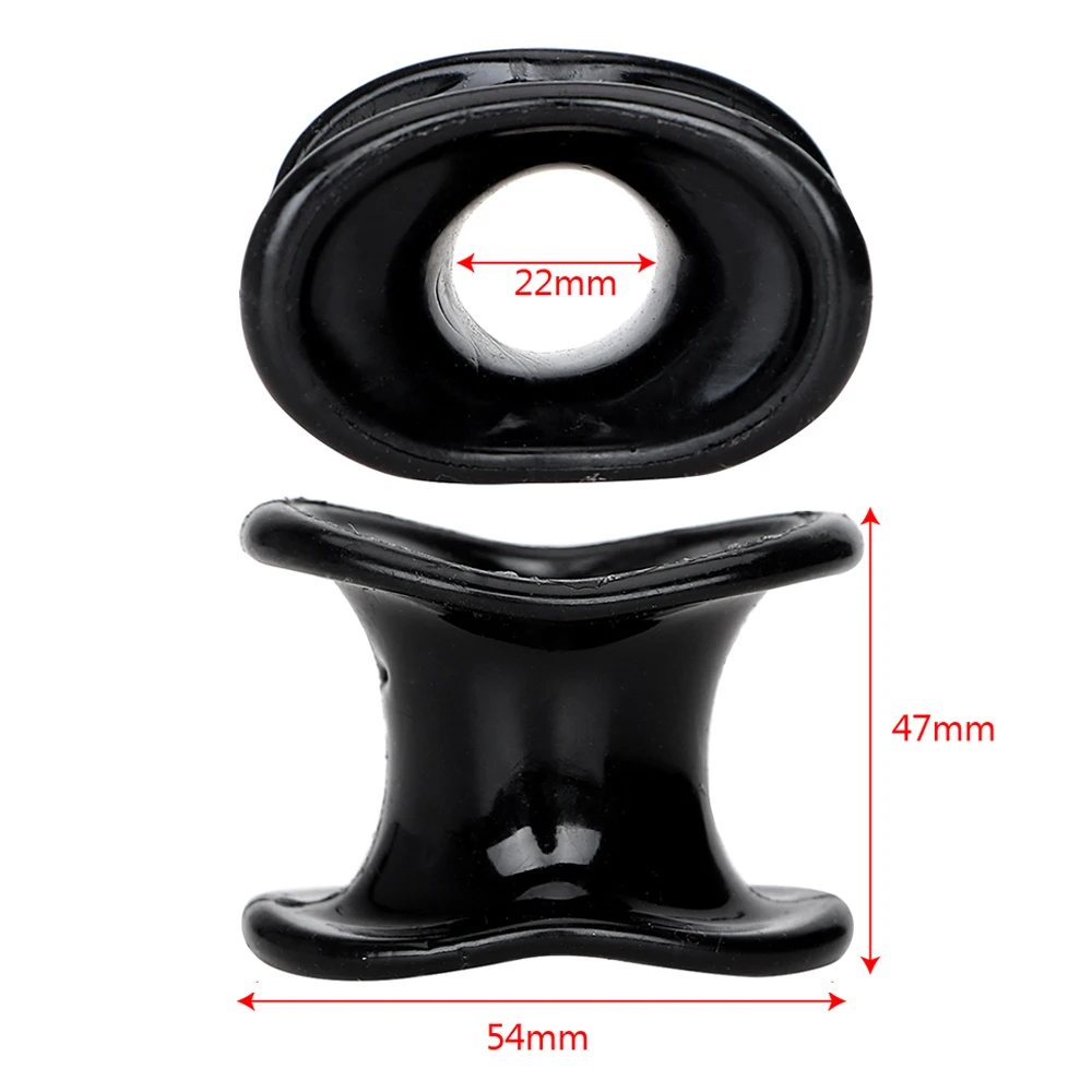 Super Soft Silicone Penis Ring Delay Ejaculation Ball Scrotum Stretcher Triple Cockring Testicle Semen Lock BDSM Sex Toy for Men