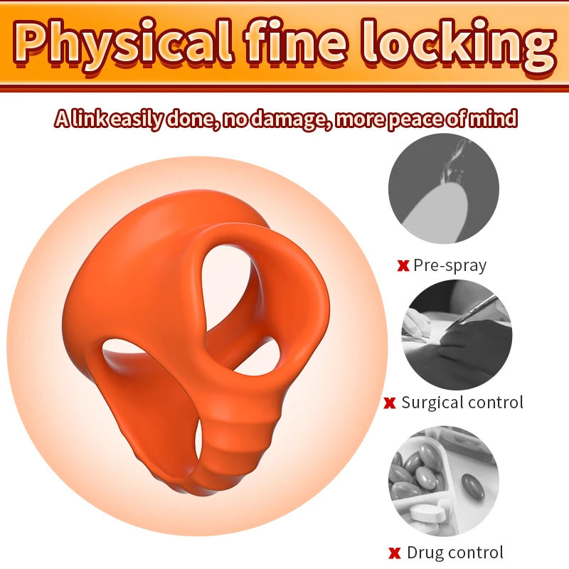 Super Soft Silicone Penis Ring Delay Ejaculation Ball Scrotum Stretcher Triple Cockring Testicle Semen Lock BDSM Sex Toy for Men