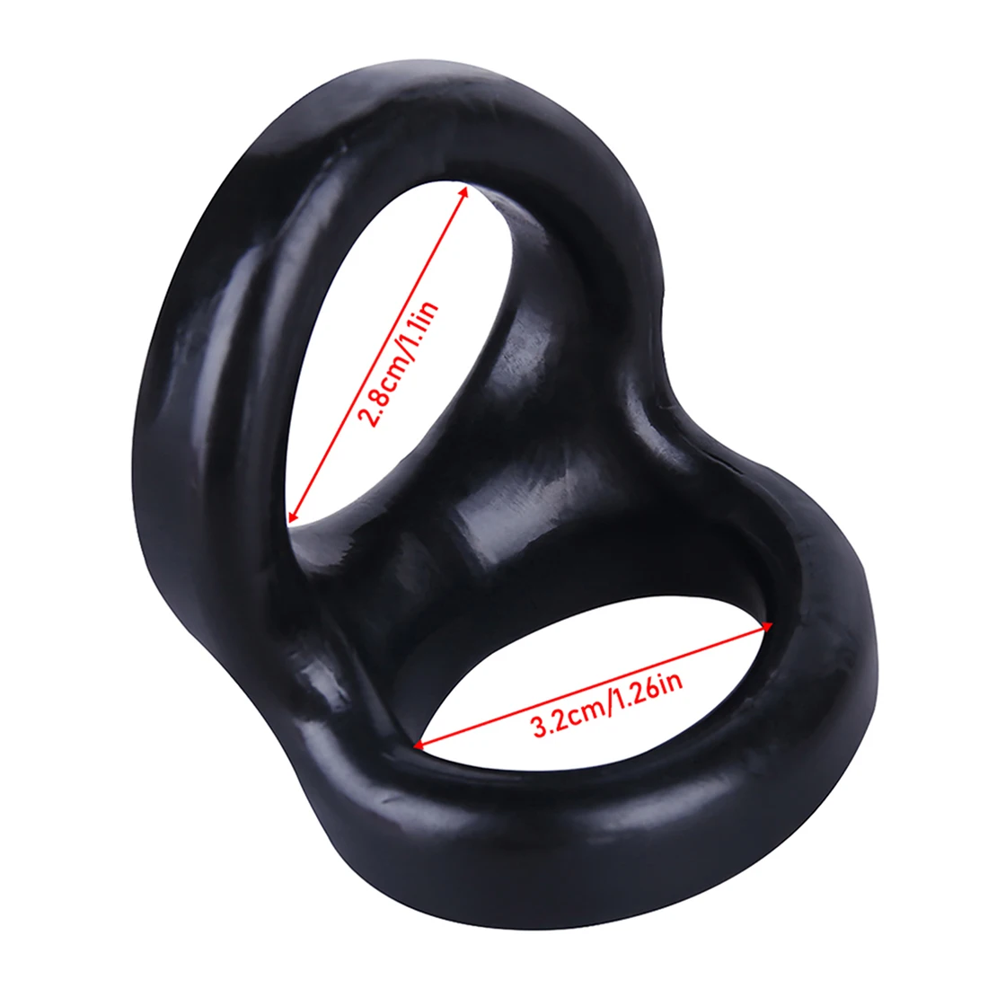 Super Soft Silicone Penis Ring Delay Ejaculation Ball Scrotum Stretcher Triple Cockring Testicle Semen Lock BDSM Sex Toy for Men