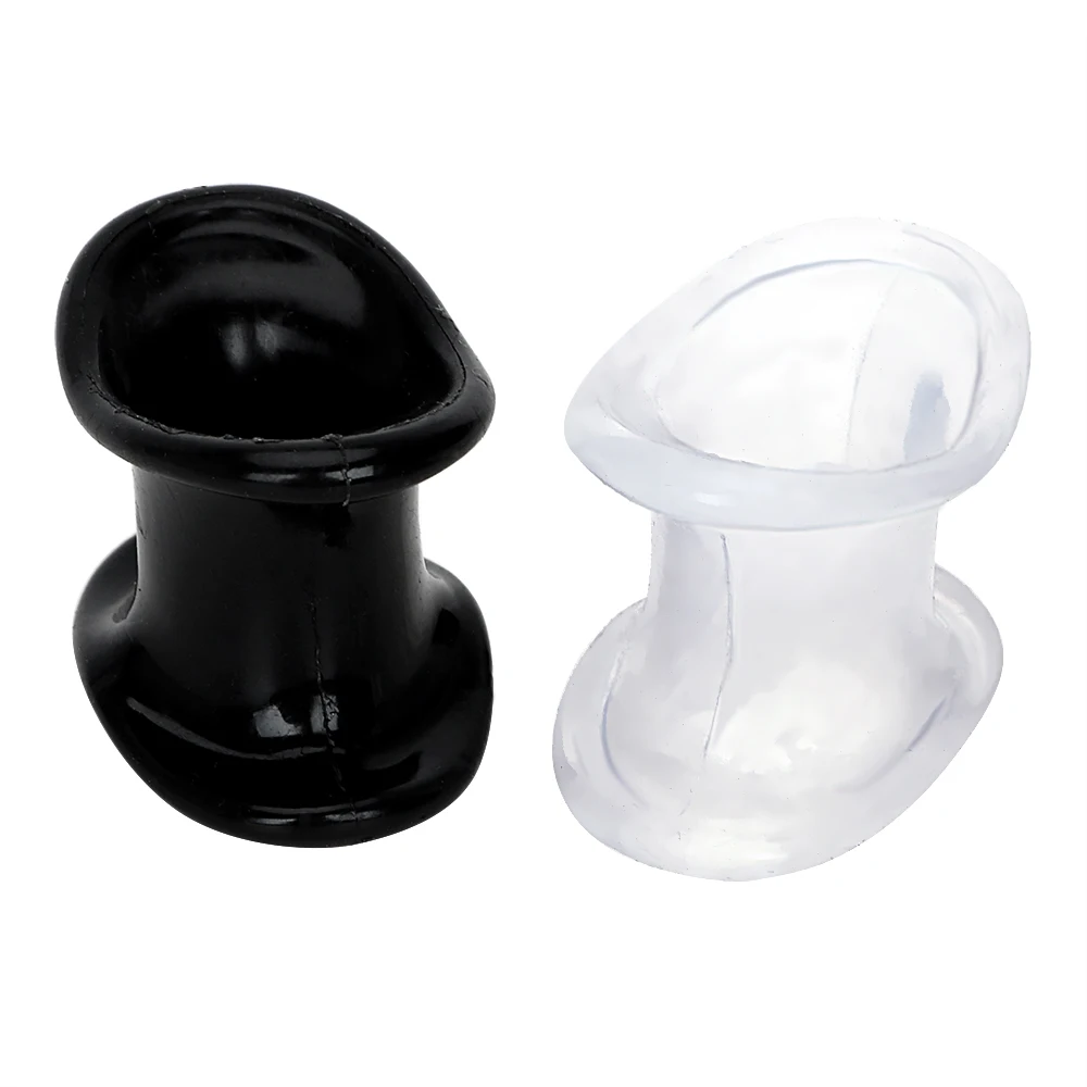 Super Soft Silicone Penis Ring Delay Ejaculation Ball Scrotum Stretcher Triple Cockring Testicle Semen Lock BDSM Sex Toy for Men