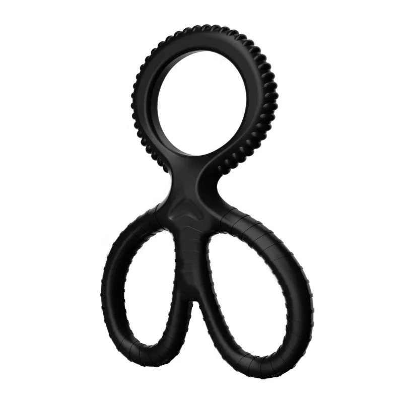 Super Soft Silicone Penis Ring Delay Ejaculation Ball Scrotum Stretcher Triple Cockring Testicle Semen Lock BDSM Sex Toy for Men