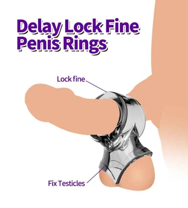 Super Soft Silicone Penis Ring Delay Ejaculation Ball Scrotum Stretcher Triple Cockring Testicle Semen Lock BDSM Sex Toy for Men - Image 6