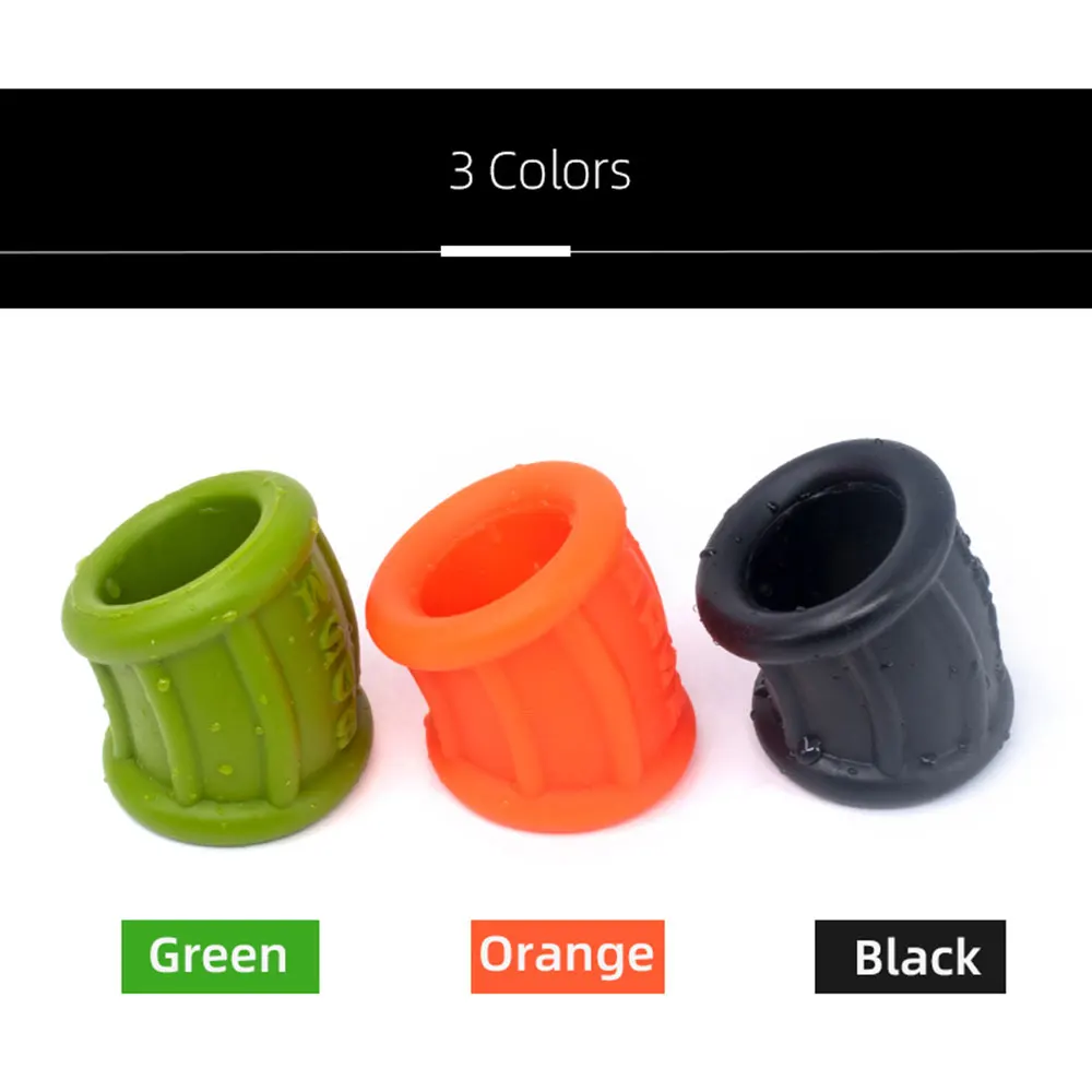 Super Soft Silicone Penis Ring Delay Ejaculation Ball Scrotum Stretcher Triple Cockring Testicle Semen Lock BDSM Sex Toy for Men