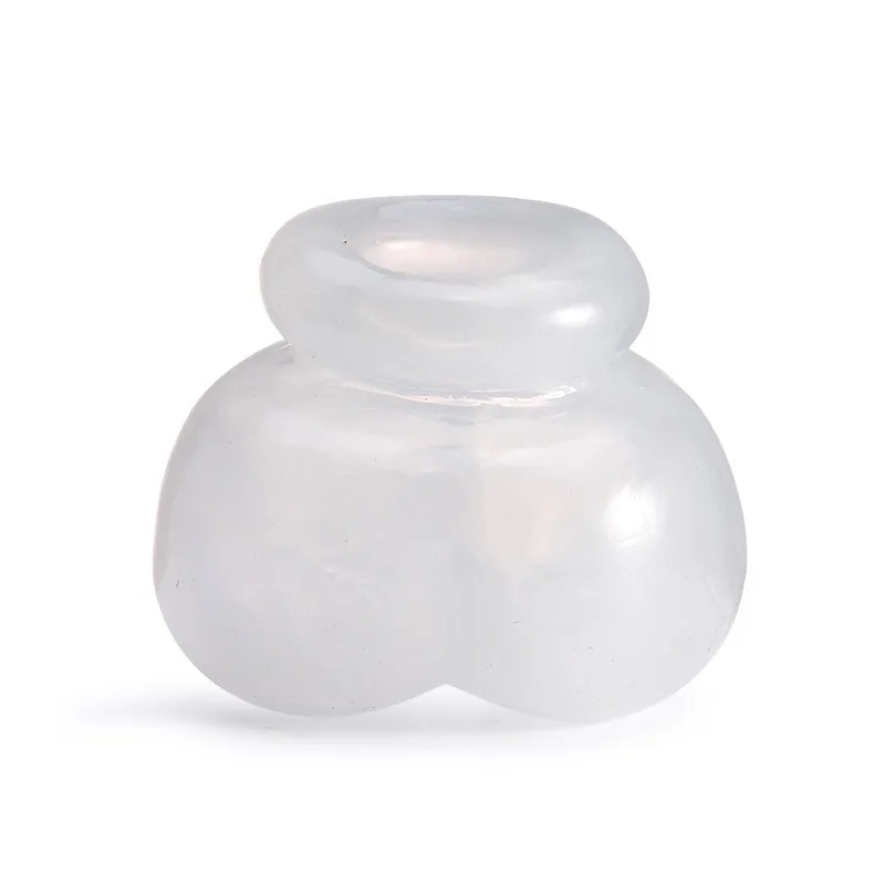 Super Soft Silicone Penis Ring Delay Ejaculation Ball Scrotum Stretcher Triple Cockring Testicle Semen Lock BDSM Sex Toy for Men