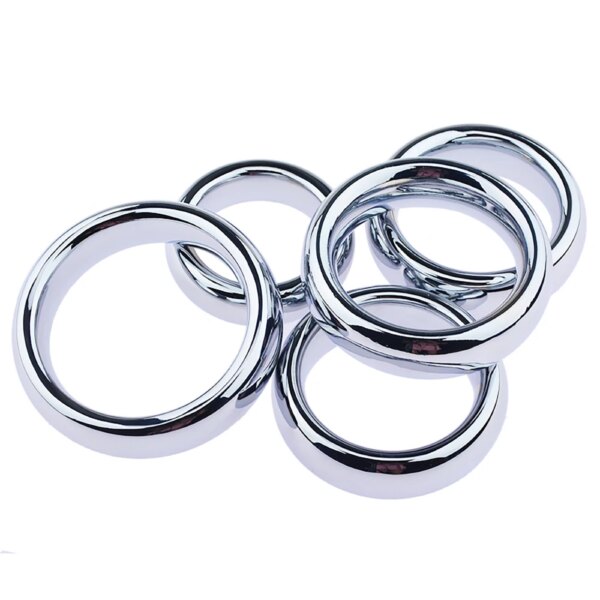 6 Size Metal Cock Ring Sex-Toys For Men Penis bondage lock Delay Ejaculation Penis Rings Weight Cockring Sex Toys For Adults 18 - Image 3