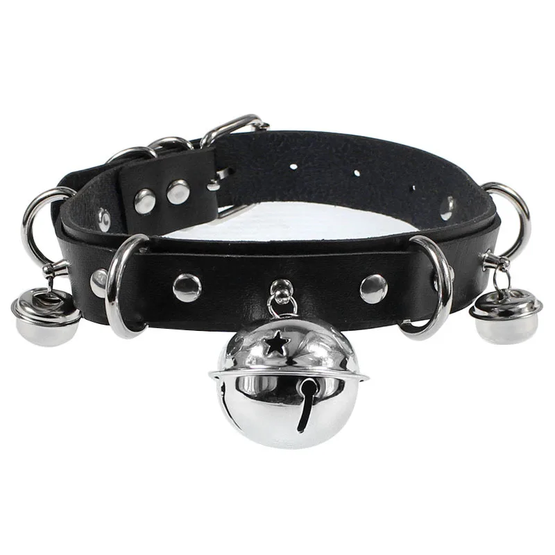 Funny Sexy Punk Leather Choker Necklace With Bell Metal Trendy Chocker Collar Necklace Boho Gothic Costume Jewelry Accessories Funny Sexy Punk Leather Choker Necklace With Bell Metal Trendy Chocker Collar Necklace Boho Gothic Costume Jewelry Accessories