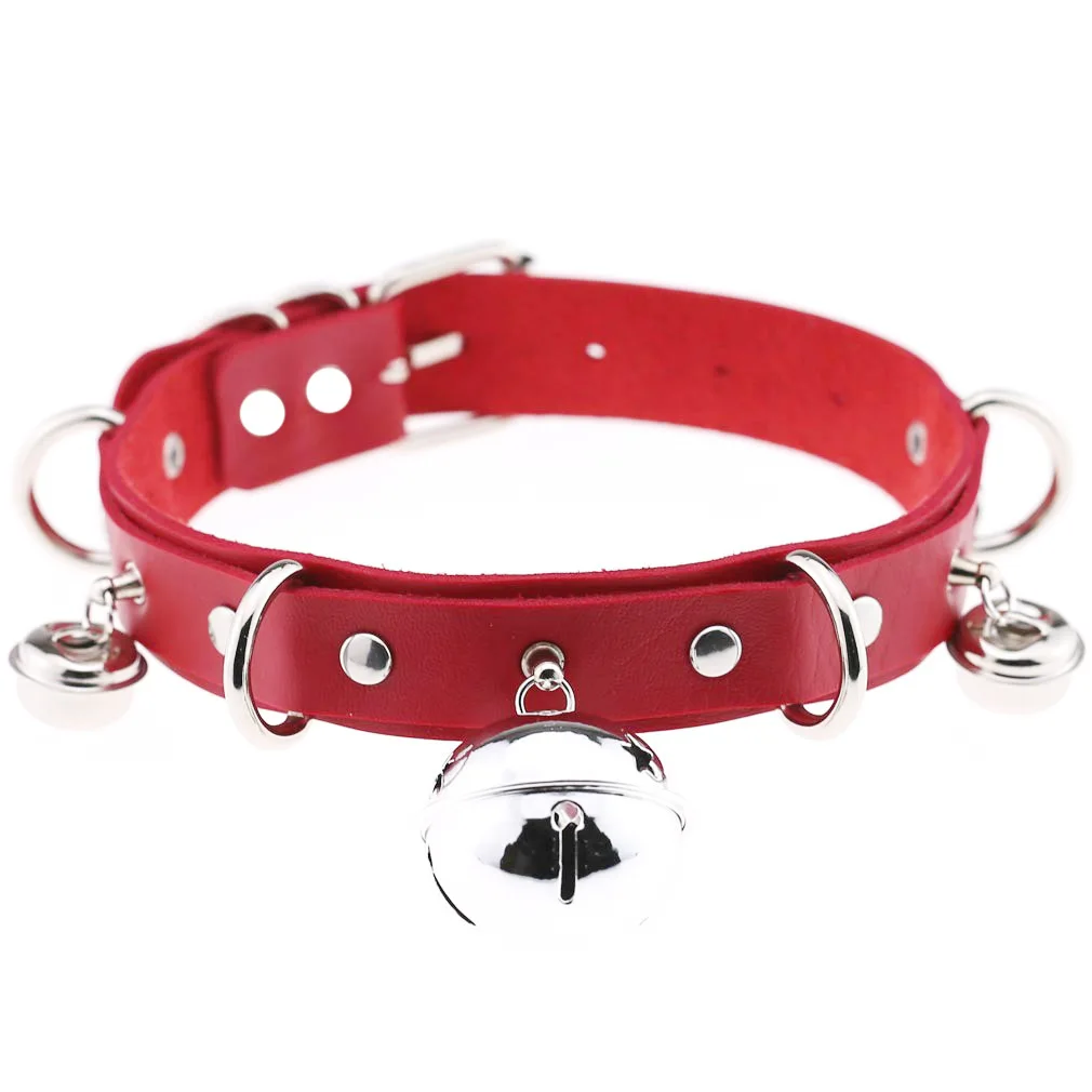 Funny Sexy Punk Leather Choker Necklace With Bell Metal Trendy Chocker Collar Necklace Boho Gothic Costume Jewelry Accessories Funny Sexy Punk Leather Choker Necklace With Bell Metal Trendy Chocker Collar Necklace Boho Gothic Costume Jewelry Accessories