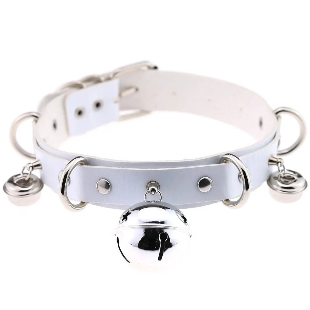 Funny Sexy Punk Leather Choker Necklace With Bell Metal Trendy Chocker Collar Necklace Boho Gothic Costume Jewelry Accessories Funny Sexy Punk Leather Choker Necklace With Bell Metal Trendy Chocker Collar Necklace Boho Gothic Costume Jewelry Accessories