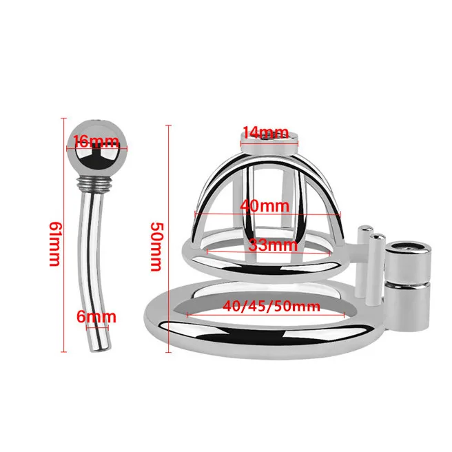 Small Penis Lock Cock Cage Male Chastity Urethral Catheter Penis Ring Chastity Device BDSM Sex Toys Bondage CB6000 Drop Shipping