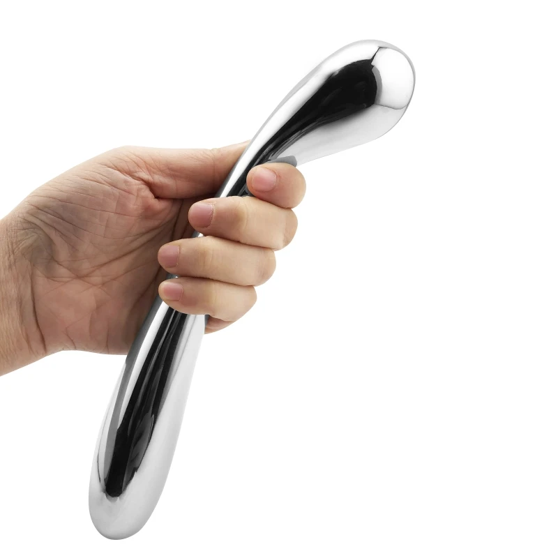 Heavy stainless steel double fake dildo G Spot wand anal beads butt plug metal prostate massager vaginal female sex toy women Heavy stainless steel double fake dildo G Spot wand anal beads butt plug metal prostate massager vaginal female sex toy women
