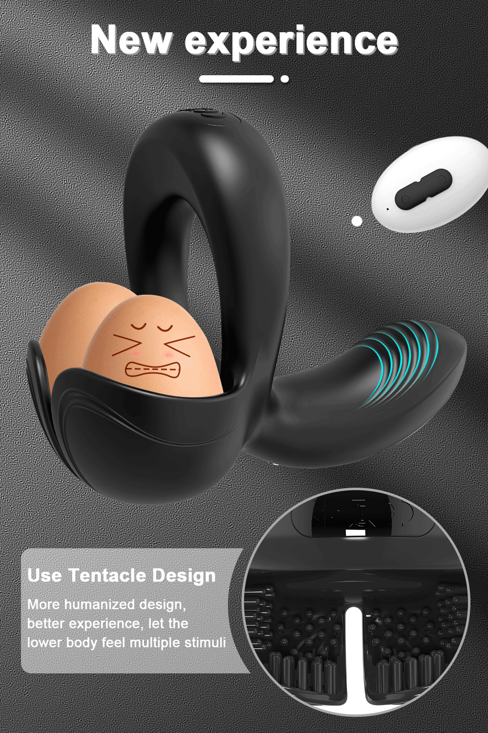 Men Cock Ring Ejaculation Delay Testicles Perineum Vibrator Stimulator Sex Toy for Couples Games Sex Anal Vibrating Massager Men Cock Ring Ejaculation Delay Testicles Perineum Vibrator Stimulator Sex Toy for Couples Games Sex Anal Vibrating Massager