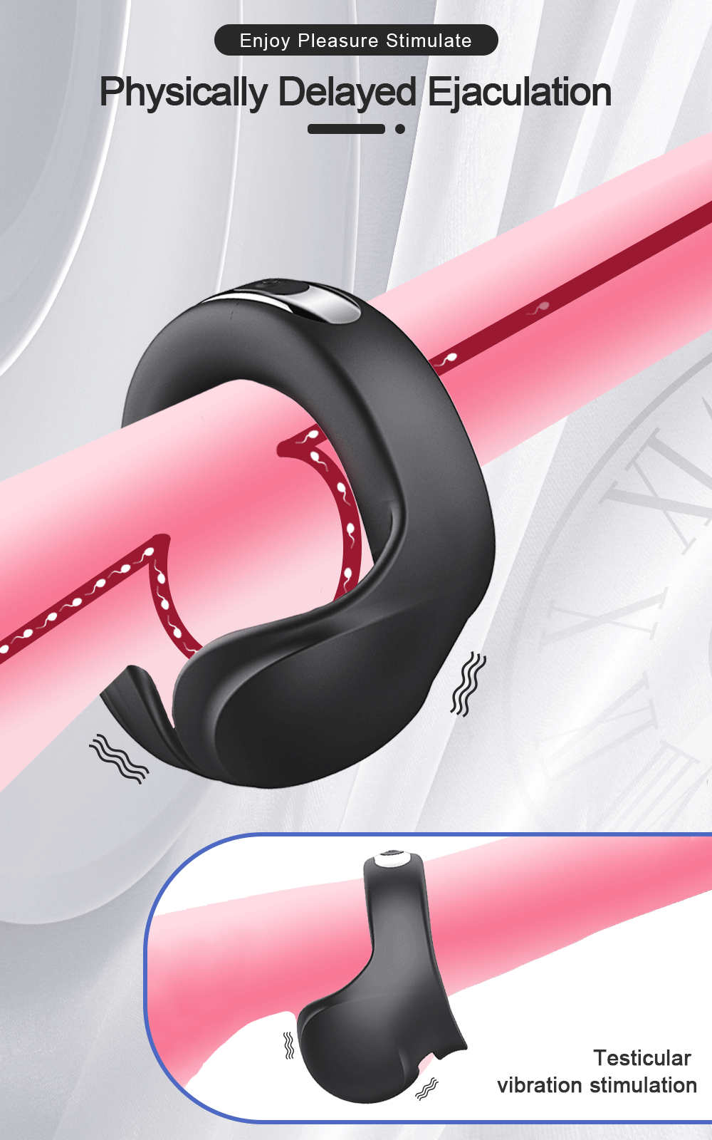 Men Cock Ring Ejaculation Delay Testicles Perineum Vibrator Stimulator Sex Toy for Couples Games Sex Anal Vibrating Massager Men Cock Ring Ejaculation Delay Testicles Perineum Vibrator Stimulator Sex Toy for Couples Games Sex Anal Vibrating Massager