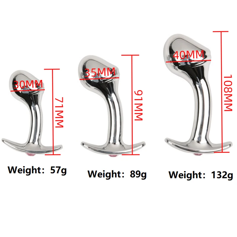 Small Medium Large Anal Beads Butt Plug Set Fake Dildo Metal Anal Plug Wearable Insert Sex Toy For Male Female Small Medium Large Anal Beads Butt Plug Set Fake Dildo Metal Anal Plug Wearable Insert Sex Toy For Male Female