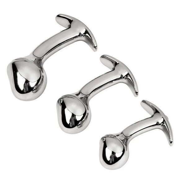Small Medium Large Anal Beads Butt Plug Set Fake Dildo Metal Anal Plug Wearable Insert Sex Toy For Male Female - Image 5